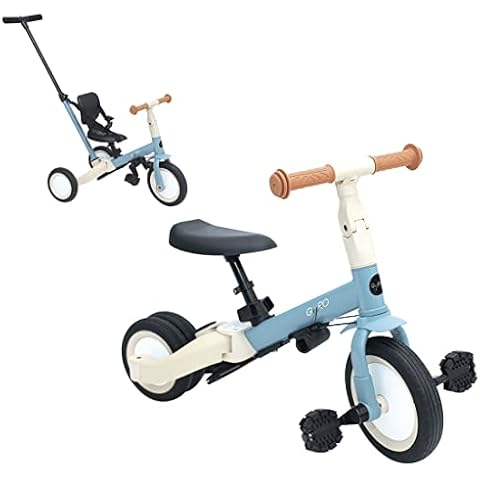 Olmitos - Evolution Dreirad für Babys 5-in-1 GYRO - Kinderfahrrad von 1 Jahr bis 5 Jahren - Dreirad zum Fahrrad mit oder ohne Pedale - anpassbar und wandelbar (Blau) Cover