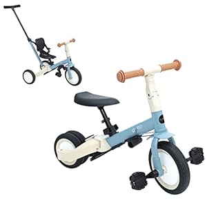 Olmitos – Triciclo Evolutivo de Bebé 5 en 1 – Bicicleta Niños Desde 1 Año hasta 5 años – De Triciclo a Bicicleta con o sin Pedales – Adaptable y transformable (Gyro, Azul)