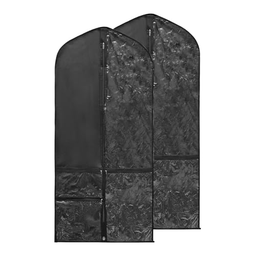 Home and Garden Parts Garment Bags for Dance Costumes 2pcs 43x24 Inch Hanging Garment Bag Black #CN/251024/16552