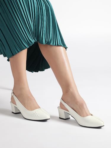 Image of Marc Loire Women's Pointed Toe Block Heel Pumps Shoes for Party, Office and Formal Occasions