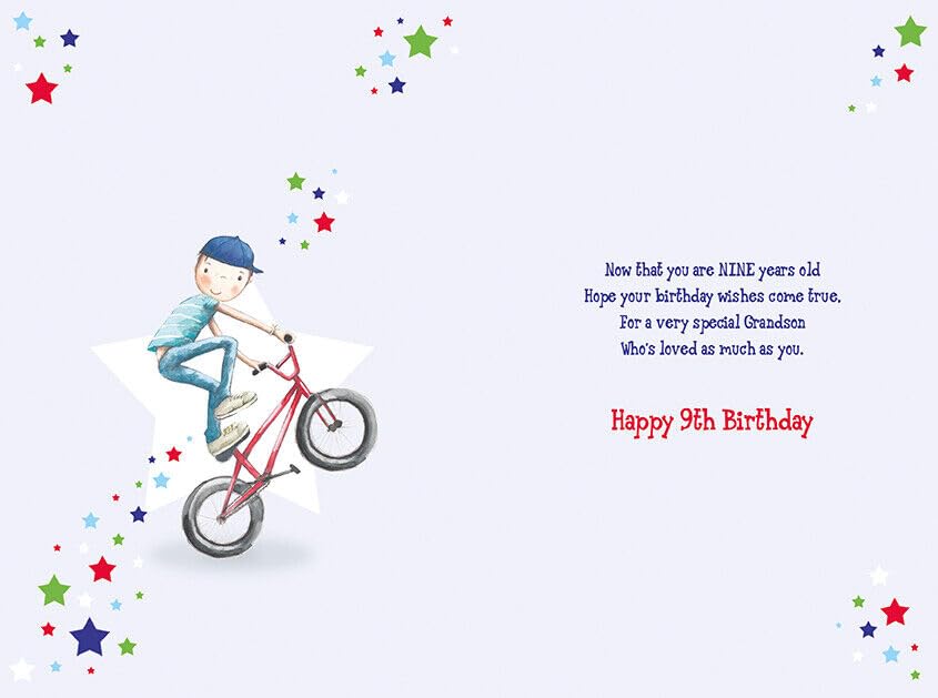 Extra Large Grandson Birthday Card - XL Big Thick A4 Size