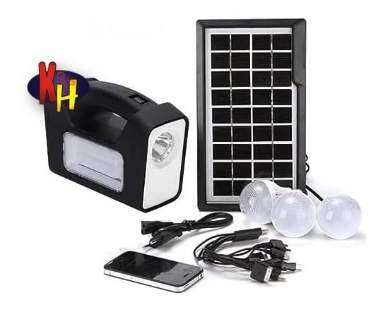 kh Emergency Portable Inverter with 3 Individual 6 Volt LED Hanging Bulbs with 3.75 m Long Wire and AC/DC USB Socket with USB Wire for Mobile Charging with Solar Panel Solar Light (B0B46CPKZ6) Amazon Price History, Amazon Price Tracker