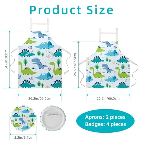 Tablier de serveuse dinosaures pour la pâtisserie et le bistrot - 2