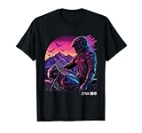 Synthwave Motorcycle Rider Vaporwave Punk Rocker Street Bike T-Shirt
