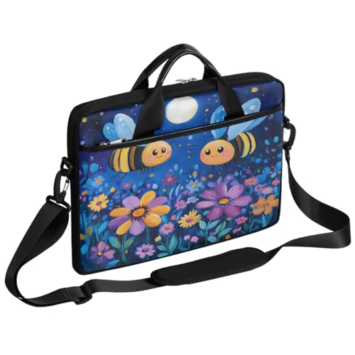 Maletín para laptop 15 pulgadas diseño con abejas y flores miniatura 1