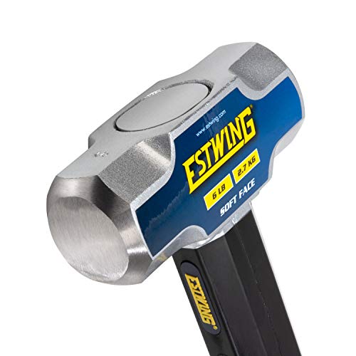 Image of Estwing 6 lb Soft Face Sledge Hammer - 36 inch Indestructible Handle, Shock-Absorbing Grip, Overstrike Resistant