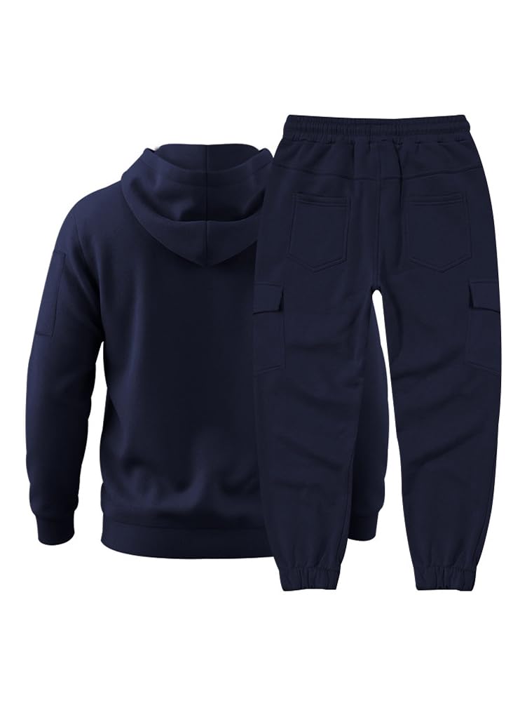 Tuta Uomo Completa Invernale Ginnastica Con Cappuccioe E Pantaloni