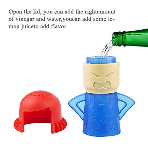 Image of Angry Mom Microwave Cleaner - Angry Mom Mad Creay Mama Microwave Oven Cleaner High Temperature Steam Cleaning Equipment Tool Easily Crud Steam Cleans Add Vinegar and Water for Kitchen (Blue)