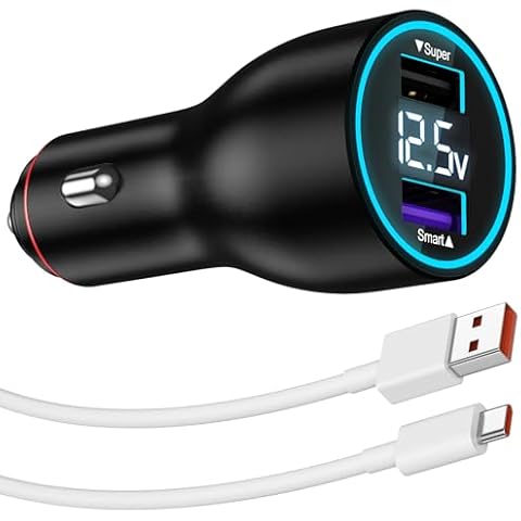 ASKUBSKU 120W USB Car Charger with Cable Cover