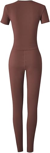 Miniatura 7 de LICOBOD XS-3XL - Conjunto casual de dos piezas para mujer, camiseta de manga corta + pantalones cortos elásticos de cintura alta, ropa de calle