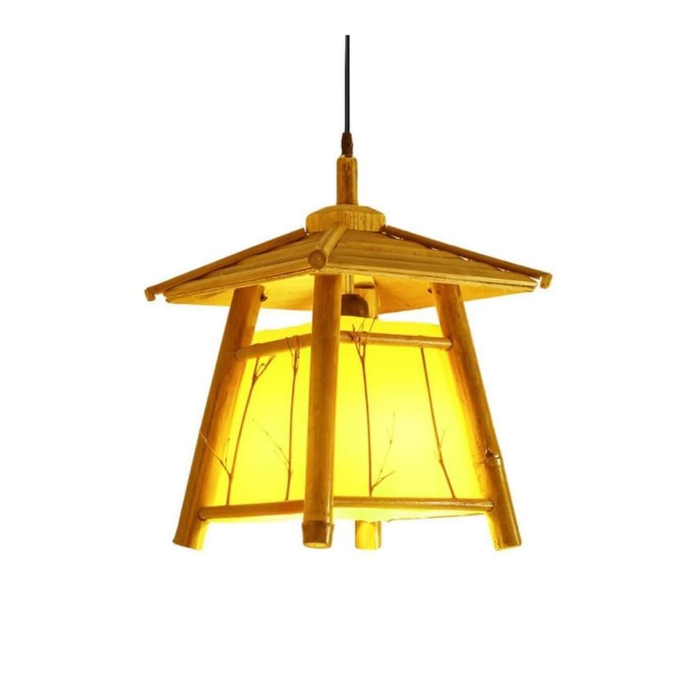 TONFON Handmade Bamboo Art Chandelier Hanging Lamp