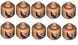 LEGO INDIANA JONES - 10 sehr seltene KÖPFE für Indiana Jones Minifiguren.