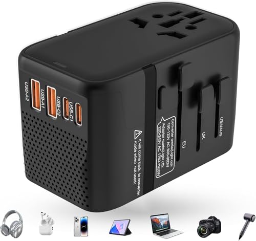 超小型 220Vから100V 変圧器 海外旅行用 海外コンセント変換プラグ 正弦波変圧器 降圧変圧 2USBポート2Type-cポート 海外旅行用ドライヤー最大韓国/中国/アメリカ/ヨーロッパ/アジア/南アフリカ等び200 ヶ国への対応日本製100V電気製