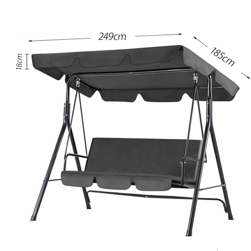 Cubierta de columpio de terraza impermeable con proteccion solar 3
