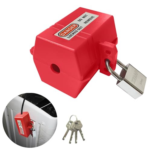 Shuokang Waschmaschinen-Steckerschloss Stromstecker Schutzbox mit Schloss Abschließbar Stromdiebstahl verhindern Hochwertiger Polypropylen-Kunststoff