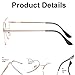 JOVAKIT Heart Shaped Blue Light Blocking Glasses for Women Fashion Vintage Lovely Style Metal Frame Eyeglasses (Rose Gold)