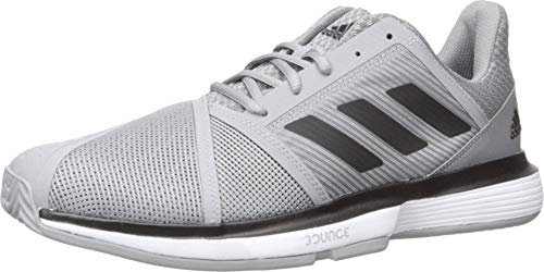 adidas Men's CourtJam Bounce Tennis Shoe, Grey/Black/White, 10 M US
