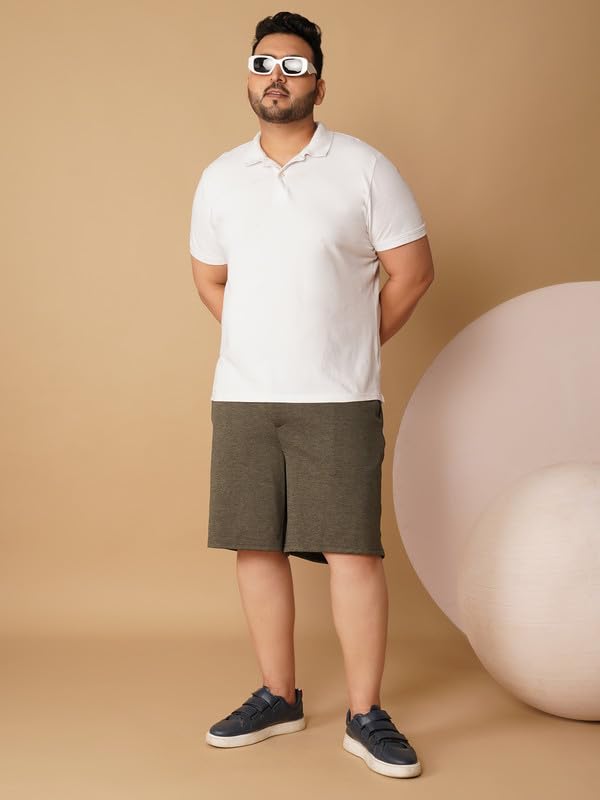 Image of OOMPH! Men's Short for Summer | Stretchable Fabric | Breathable & Lightweight | Casual Lounge Short with Elastic Waistband & Drawstring