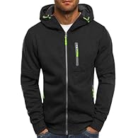MATERIAL:100% polyester; thin fleece lined,ultra-soft fabric,lightweight,resist fading,very comfortable to wear,warm and easy-cleaning,great for cold days in fall and winter. FEATURE:Hooded sweatshirt features a full-zip design,ribbed cuffs and hem,r...