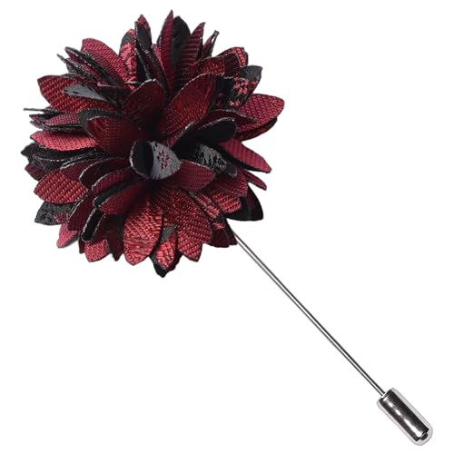 Image of GUSLESON 3.15 inch(8cm) Mens Floral Tie and Lapel Pin Necktie Hankerchief Cufflinks Set for Men