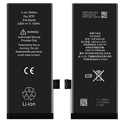 Memows Akku für iPhone 7 Plus, 7Plus 2900mAh Li-Ion Interner Batterie, A1661, A1784, A1785 mit Hoher Kapazität Hoher Kapazität für iPhone 7Plus… Cover
