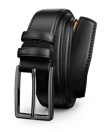 Image of Mens Dress Belt,Mens Leather Belts for Jeans, Belt 1.38 inch Width