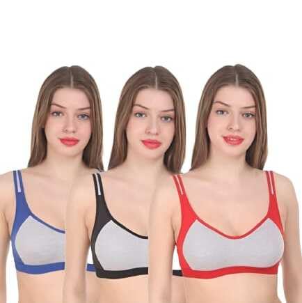 FASHION BONES Full Coverage | Sports Cotton Blend Bra | Pull-on Bra for Women Combos | Multicolor Size (28-40) - Review, Price and Buying Guide