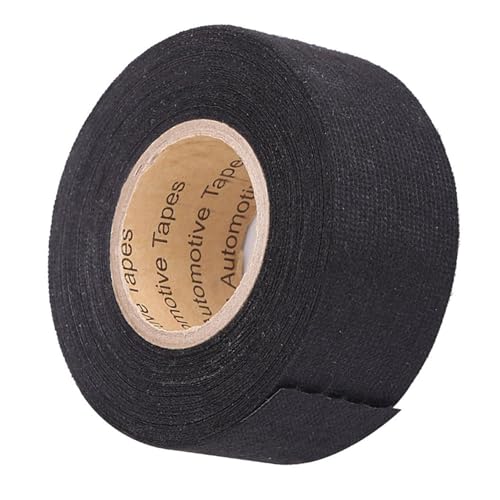 Image of High Temp Automotive Tape, Polyester Heat Cloth Wiring Harness Tape, Multipurpose Automotive Wiring Harness Tape for Car Wiring Harness Wrapping, 32mmx15m, Black