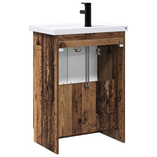 Muebles de baño de madera con acabados premium y grifería completa 8
