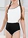 blibean Teen Girls Swimsuits Little Kids Summer One Piece Hawaii Beach Bathing Suit Tween Girl Fashion Color Block Swimwear Traje De Baño para Niñas Size 8-9 Year Old Black