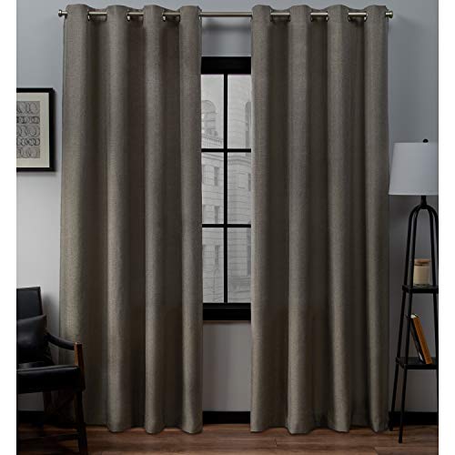 Exclusive Home Curtains Grommet Top Window Curtain Panel Pair, Polyester, Cafe, 108" Length, W 54" x L 108" (2 Panels)