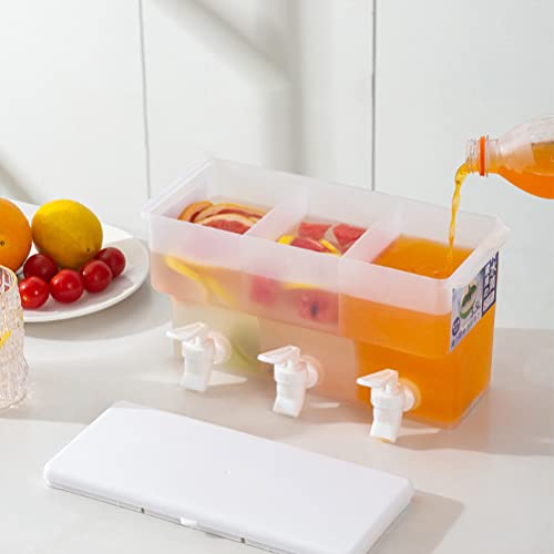 Sahgsa 3.5 L Plastic Drinks Dispenser with 3 Compartments, 3 Taps, Refillable Drinks Dispenser - Image 3