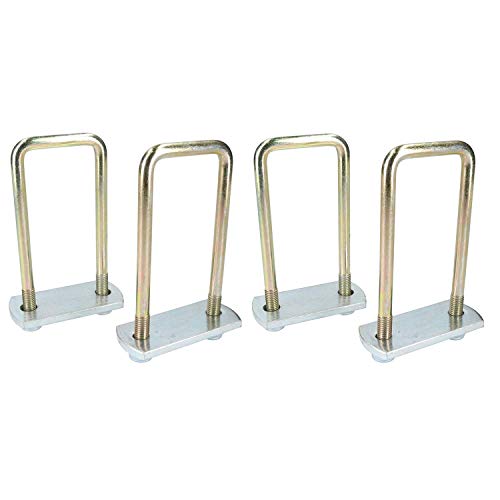 Boulons en U M10 50x130mm avec plaques et écrous pour fixation lourde