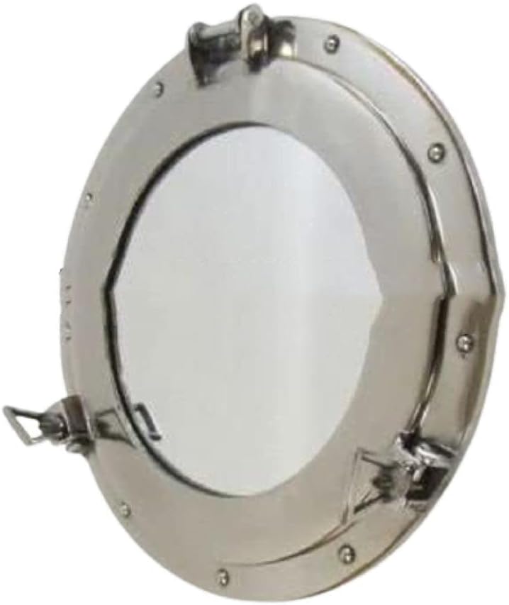 NauticalMart Porthole Mirror Aluminum Chrome Finish 15"