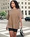 Oversized Tshirts for Women Short Sleeve Crew Neck Vintage Washed Basic Loose Casual Tees, Pure Khaki, L