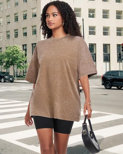 Image of Oversized Tshirts for Men Short Sleeve Vintage Washed Basic Loose Tees 2026