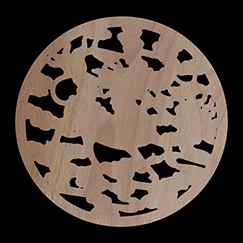 Applique en bois non peint décalcomanie fleur pour meubles d'angle B149