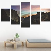 SIGNWIN 5 Panel Canvas Wall Art Rocky Views for Home Decorations Ready to Hang - 60