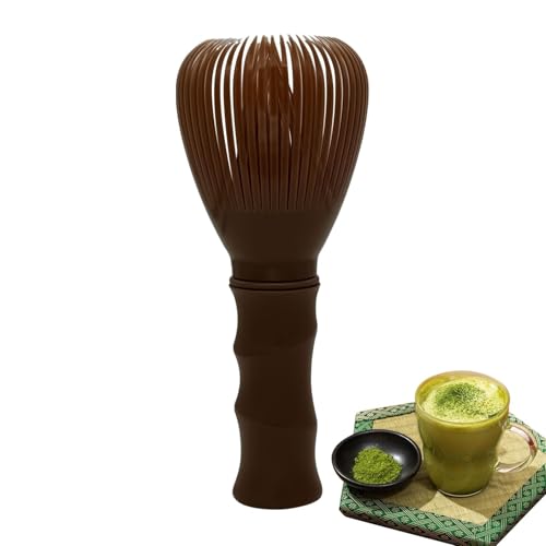 Batidor matcha, herramienta de mezcla de té verde, mirador pequeño de percha, frotador de matcha, hecho con fino, para preparación en polvo de té verde suave, 2,09 x 2,09 x 4,92 pulgadas