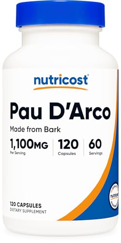 Nutricost PAU D'Arco Inner Bark 1100mg, 120 Vegetarian Capsules (...