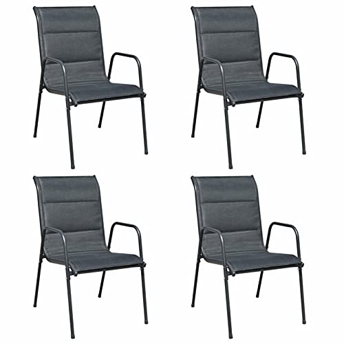 Chusui 5-TLG. Garten-Essgruppe, Gartenmöbel Set, Gartengarnitur, Garten Sitzgruppe, Lounge Set, Loungemöbel, Stahl… – Bild 4