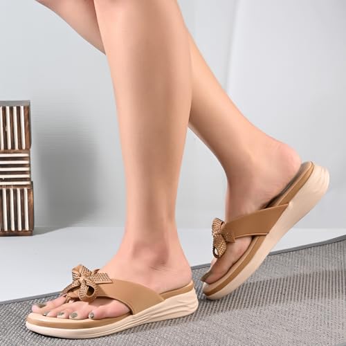 Image of Centrino Women's Sandals | Stylish Slip-On Sandals for Ladies | Durable Soft Cushioned Footbed for Comfort | Elegant & Trendy Design | Lightweight Daily And Casual Use Flip Flops (9343)