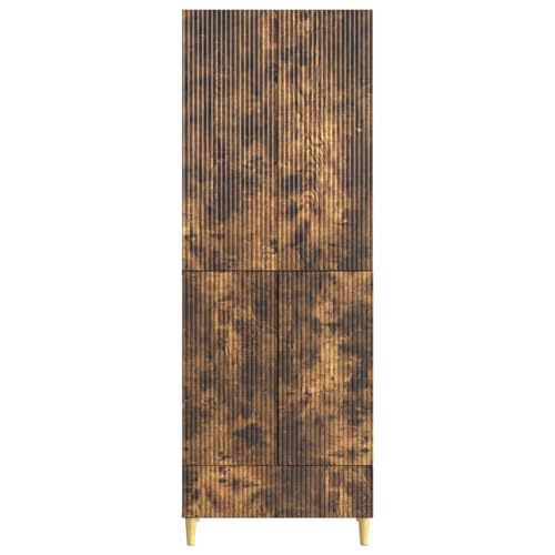 Armario auxiliar de madera de roble ahumado de diseño sofisticado 6