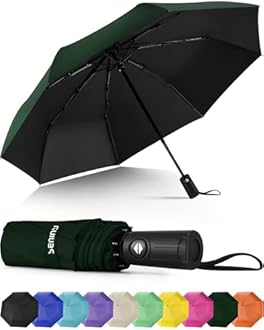 Seniny Windproof Travel Umbrella, Automatic Umbrellas for Rain, Portable & Compact Umbrellas for Backpack, Strong UV for Protection, Folding Small Sun Umbrella for Car, Walking