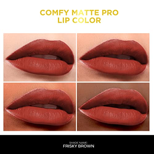 Image of FACESCANADA Comfy Matte Pro Liquid Lipstick - Frisky Brown 13, 5.5 ml | 10HR Longstay | Intense Color | Macadamia Oil & Olive Butter Infused | Lightweight Super Smooth | No Dryness | No Alcohol
