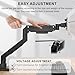 WALI Ultrawide Monitor Arm for 17-49 Inch Heavy Duty Curved Screens, Holds up to 44 Lbs, Adjustable Gas Spring Single Monitor Desk Mount with C-Clamp, Grommet Base, 75/100mm VESA, (GSM001XL), Black