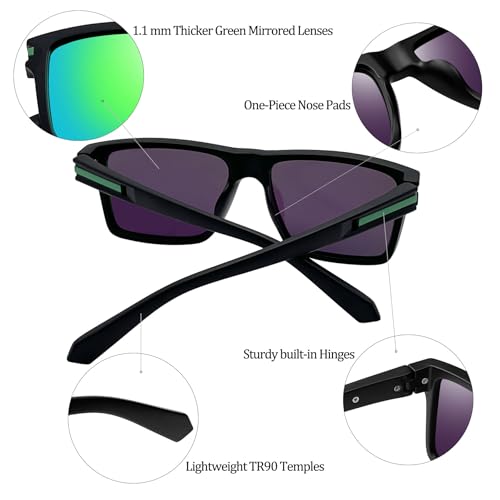 Polarized Sunglasses Womens Mens Square Large Sun Glasses Trendy Fashion Shades Sunnies Golf Driving SY60173