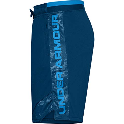 Under Armour Boys' Stunt Novelty Workout Gym Shorts , Graphite Blue (581)/Electric Blue , Youth Small #TOP1