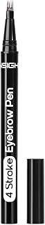 INSIGHT 4 Stroke Eyebrow Pen - Black (1g) | Lightweight &amp; Quick Drying Formula | Long Wearing, Smudge Proof &amp; Waterproof |...