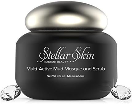 Mud Mask and Facial Scrub - Two-in-One, Best Facial Beauty Treatment, Anti Aging Microdermabrasion Face Mask, Remove Wrinkles, Acne & Blemishes, Exfoliate, Moisturize